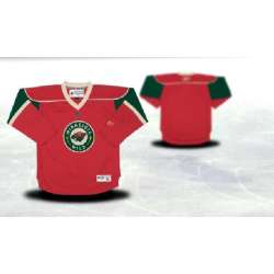 Youth Minnesota Wild Customized Red Stitched Hockey Jersey