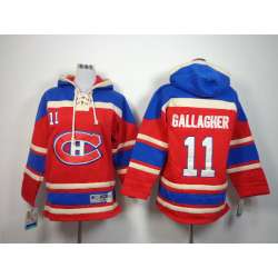 Youth Montreal Canadiens #11 Brendan Gallagher Red Hoodie
