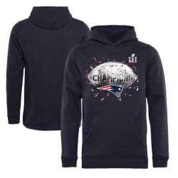 Youth New England Patriots Pro Line by Fanatics Branded Super Bowl LI Champions Confetti Trophy Pullover Hoodie Navy
