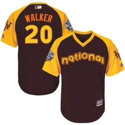 Youth New York Mets #20 Neil Walker Brown 2016 All Star National League Stitched Baseball Jersey