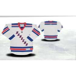 Youth New York Rangers Customized White Stitched Hockey Jersey