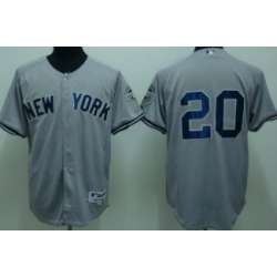 Youth New York Yankees #20 Posada Gray Kid Jerseys