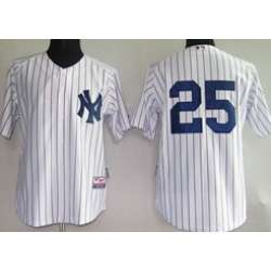 Youth New York Yankees #25 Teixeira White Kid Jerseys