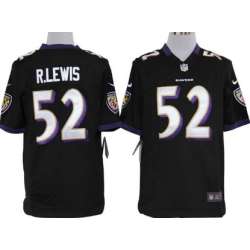 Youth Nike Baltimore Ravens #52 Ray Lewis Black Game Jerseys