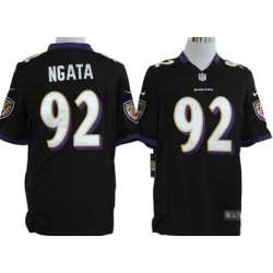 Youth Nike Baltimore Ravens #92 Haloti Ngata Black Game Jerseys