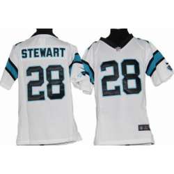 Youth Nike Carolina Panthers #28 Jonathan Stewart White Game Jerseys