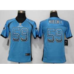 Youth Nike Carolina Panthers #59 Kuechly Drift Fashion Blue Stitched Elite Jersey