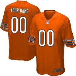 Youth Nike Chicago Bears Customized Orange Team Color Stitched NFL Game Jersey