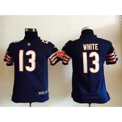 Youth Nike Chicago Bears #13 Kevin White Navy Blue Team Color Game Jerseys