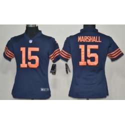 Youth Nike Chicago Bears #15 Brandon Marshall Blue With Orange Game Jerseys