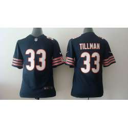 Youth Nike Chicago Bears #33 Tillman Navy Blue Game Jerseys
