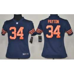 Youth Nike Chicago Bears #34 Walter Payton Blue With Orange Game Jerseys