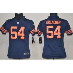 Youth Nike Chicago Bears #54 Brian Urlacher Blue With Orange Game Jerseys