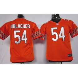 Youth Nike Chicago Bears #54 Brian Urlacher Orange Game Jerseys