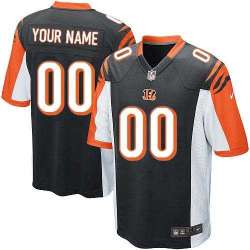 Youth Nike Cincinnati Bengals Customized Black Team Color Stitched NFL Game Jersey