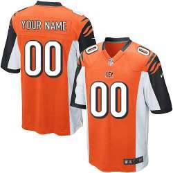 Youth Nike Cincinnati Bengals Customized Orange Team Color Stitched NFL Game Jersey