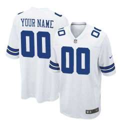Youth Nike Dallas Cowboys Customized White Team Color Stitched NFL Game Jersey
