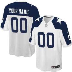 Youth Nike Dallas Cowboys Customized White Thanksgiving Stitched NFL Game Jersey