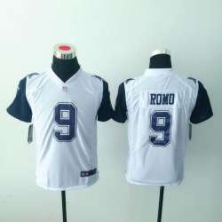 Youth Nike Dallas Cowboys #9 Tony Romo White Rush Limited Jersey