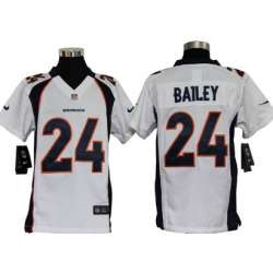 Youth Nike Denver Broncos #24 Champ Bailey White Game Jerseys