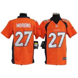 Youth Nike Denver Broncos #27 Knowshon Moreno Orange Game Jerseys