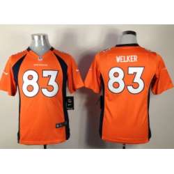 Youth Nike Denver Broncos #83 Wes Welker Orange Game Jerseys