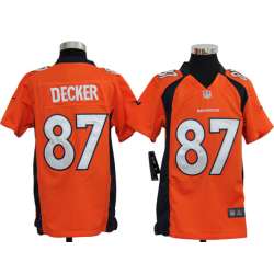 Youth Nike Denver Broncos #87 Eric Decker Orange Game Jerseys