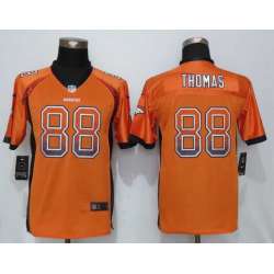 Youth Nike Denver Broncos #88 Thomas Drift Fashion Orange Stitched Elite Jersey