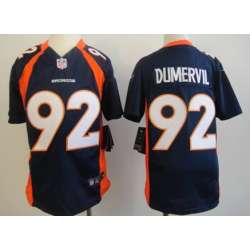 Youth Nike Denver Broncos #92 Elvis Dumervil Blue Game Jerseys