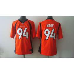 Youth Nike Denver Broncos #94 Ware Orange Game Jerseys