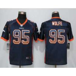 Youth Nike Denver Broncos #95 Wolfe Drift Fashion Blue Stitched Elite Jersey