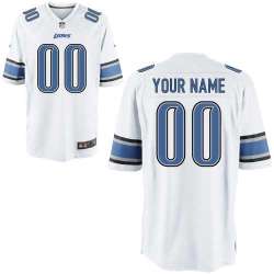 Youth Nike Detroit Lions Customized White Team Color Stitched NFL Game Jersey