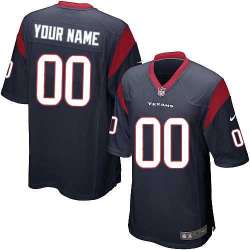 Youth Nike Houston Texans Customized Navy Blue Team Color Stitched NFL Game Jersey