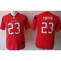 Youth Nike Houston Texans #23 Arian Foster Red Game Jerseys