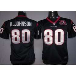 Youth Nike Houston Texans #80 Andre Johnson Blue Game 10TH Jerseys