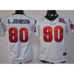 Youth Nike Houston Texans #80 Andre Johnson White Game 10TH Jerseys