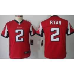 Youth Nike Limited Atlanta Falcons #2 Matt Ryan Red Jerseys