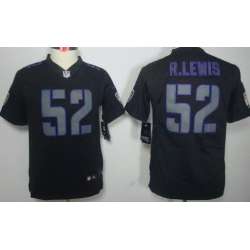 Youth Nike Limited Baltimore Ravens #52 Ray Lewis Black Impact Jerseys