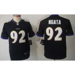 Youth Nike Limited Baltimore Ravens #92 Haloti Ngata Black Jerseys