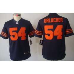 Youth Nike Limited Chicago Bears #54 Brian Urlacher Blue With Orange Jerseys