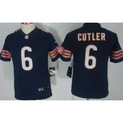 Youth Nike Limited Chicago Bears #6 Jay Cutler Blue Jerseys