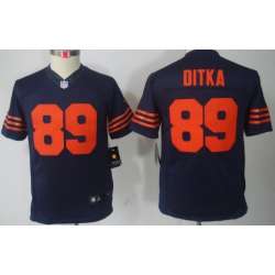 Youth Nike Limited Chicago Bears #89 Mike Ditka Blue With Orange Jerseys