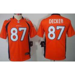 Youth Nike Limited Denver Broncos #87 Eric Decker Orange Jerseys