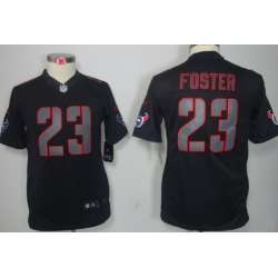 Youth Nike Limited Houston Texans #23 Arian Foster Black Impact Jerseys
