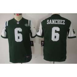 Youth Nike Limited New York Jets #6 Mark Sanchez Green Jerseys