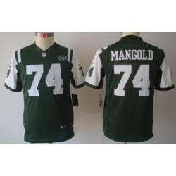 Youth Nike Limited New York Jets #74 Nick Mangold Green Jerseys