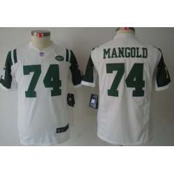 Youth Nike Limited New York Jets #74 Nick Mangold White Jerseys