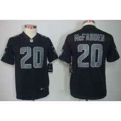 Youth Nike Limited Oakland Raiders #20 Darren McFadden Black Impact Jerseys