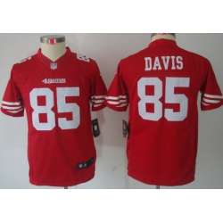 Youth Nike Limited San Francisco 49ers #85 Vernon Davis Red Jerseys