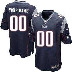 Youth Nike New England Patriots Customized Navy Blue Team Color Stitched NFL Game Jersey